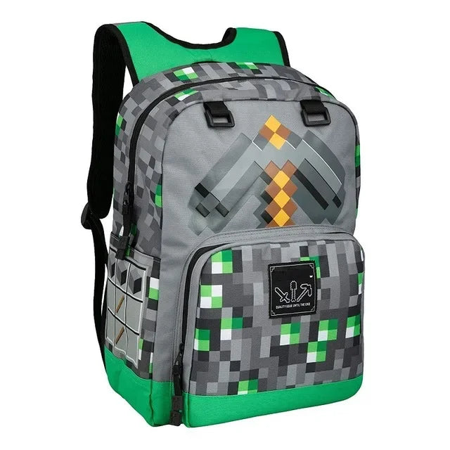Pickaxe Minecraft School Bag