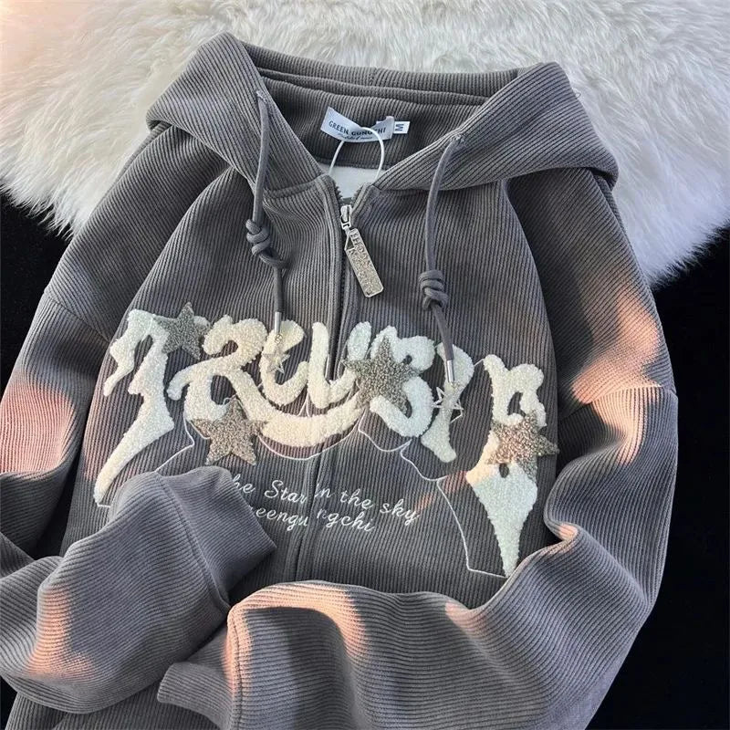 Women: Autumn And Women Zippered Hoodie