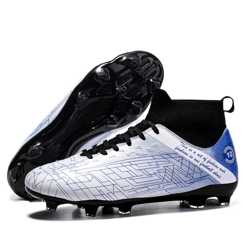 2025 Football Shoes New Men Soccer Shoes Outdoor Non-Slip Professional Football Boots High Ankle Training Shoes Drop Shipping Gr