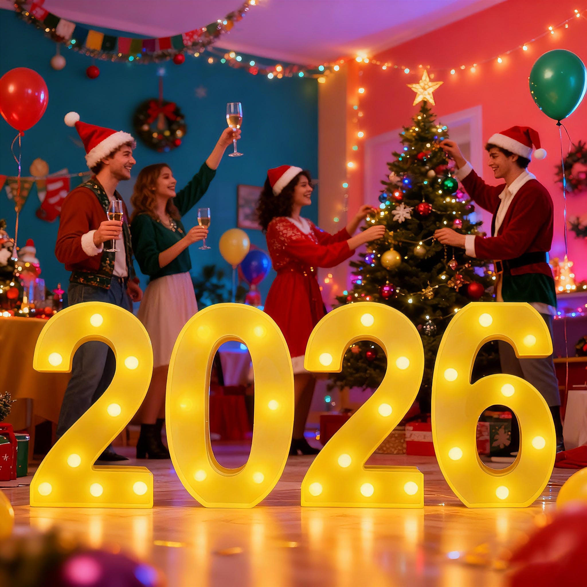 4pcs Christmas Doorknob Decorations – Santa Gloves & Tree Ornaments, Vintage Holiday Accents for Home & Table