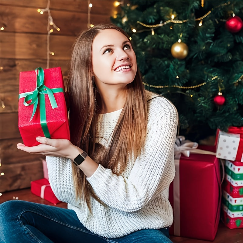 Christmas Engraved Silicone Apple Watch Strap – Women’s Limited Edition, Snowman & Reindeer Design, Series 38–42mm