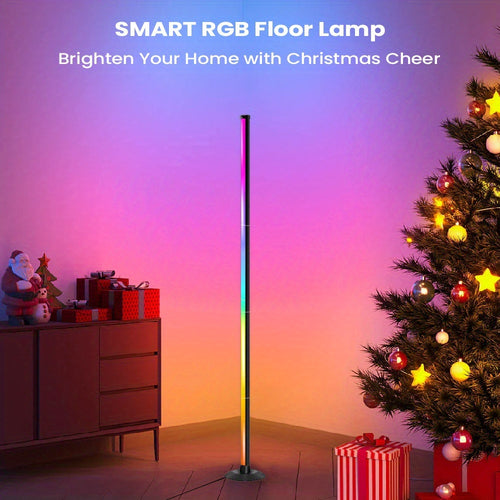 AuraShift RGB Smart Floor Lamp – 16M Colors, Music Sync, App & Remote Control, 68 Lighting Scenes for Home & Party