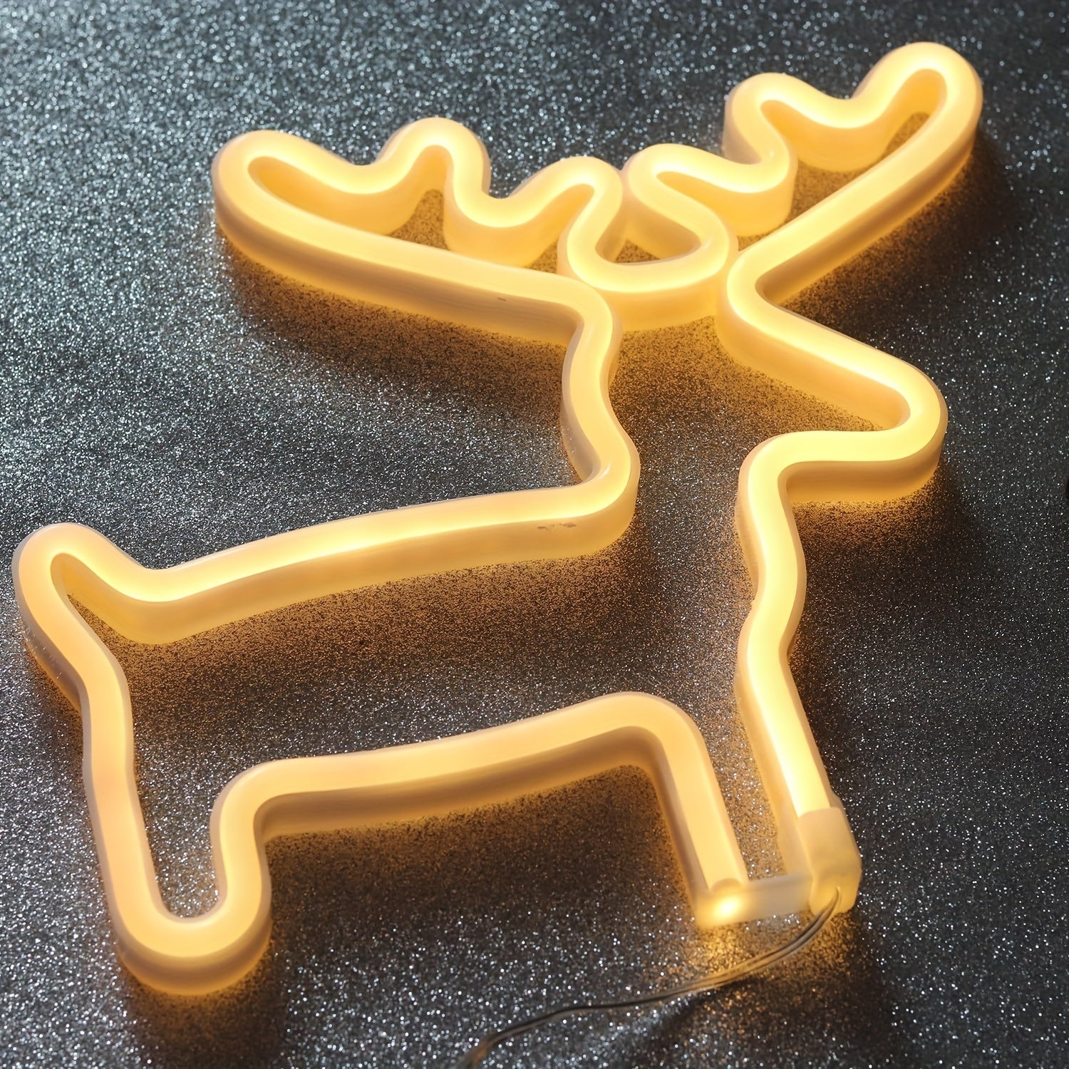 Christmas LED Neon Sign – Tree, Reindeer & Stocking Shapes, USB/Battery Powered, Festive Room Décor & Gift