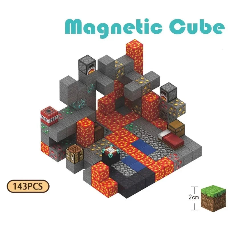 Lava Cave With Ores Magnetic Building Blocks