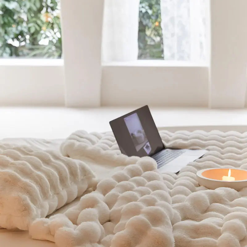 Luxury Imitation Fur Blanket Super Comfortable Blankets for Beds High-end Warm Bed Linen home textiles Bed Decorative покрывало