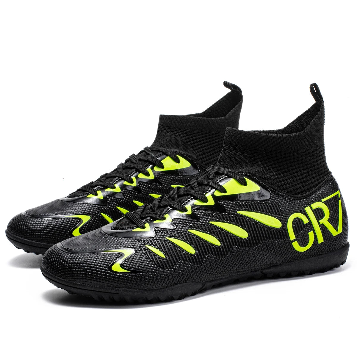 Football shoes with high top, professional competition.
