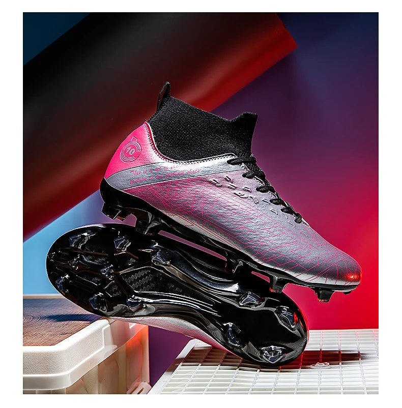 2025 Football Shoes New Men Soccer Shoes Outdoor Non-Slip Professional Football Boots High Ankle Training Shoes Drop Shipping Gr