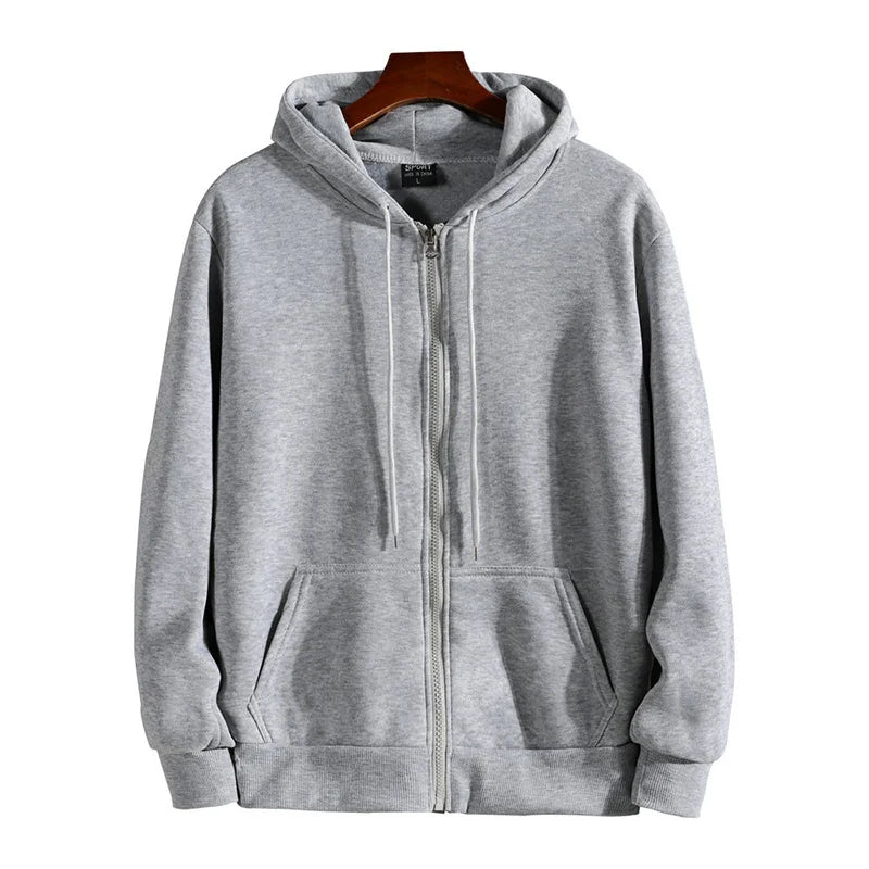 Men And Women: Autumn And Winter Zippered Hoodie