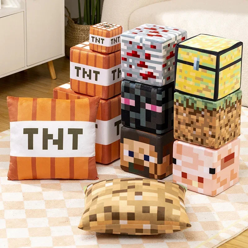 Minecraft Block Plushies And Pillows