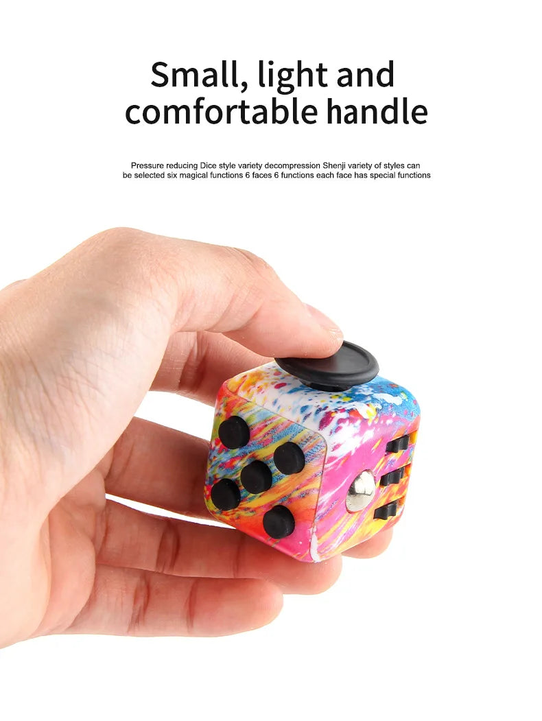 Creative Solid Color Fidget Dice handheld cube Release Stress Autism Anxiety Adult Kids Relief Anti-Stress finger children toys