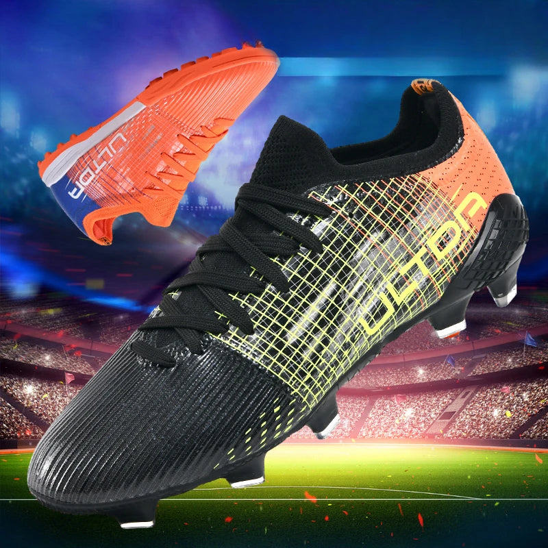 Professional Football Shoes for Athletes Seamless Craftsmanship High Top Soccer Shoes Training Shoes Broken Nails Sizes 34-44