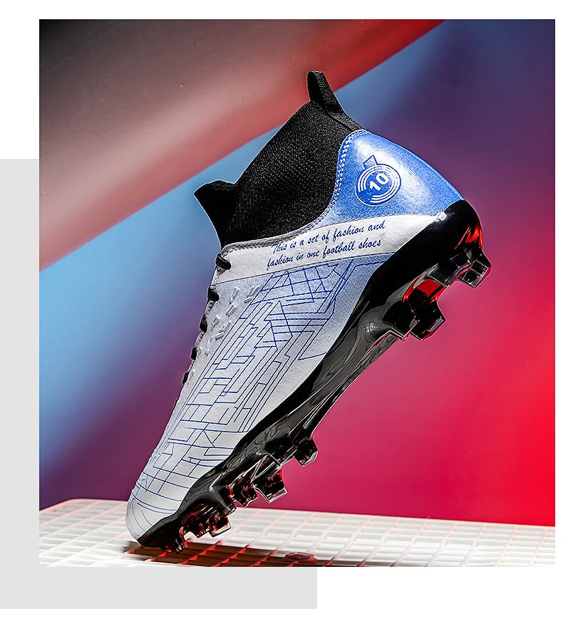 2025 Football Shoes New Men Soccer Shoes Outdoor Non-Slip Professional Football Boots High Ankle Training Shoes Drop Shipping Gr