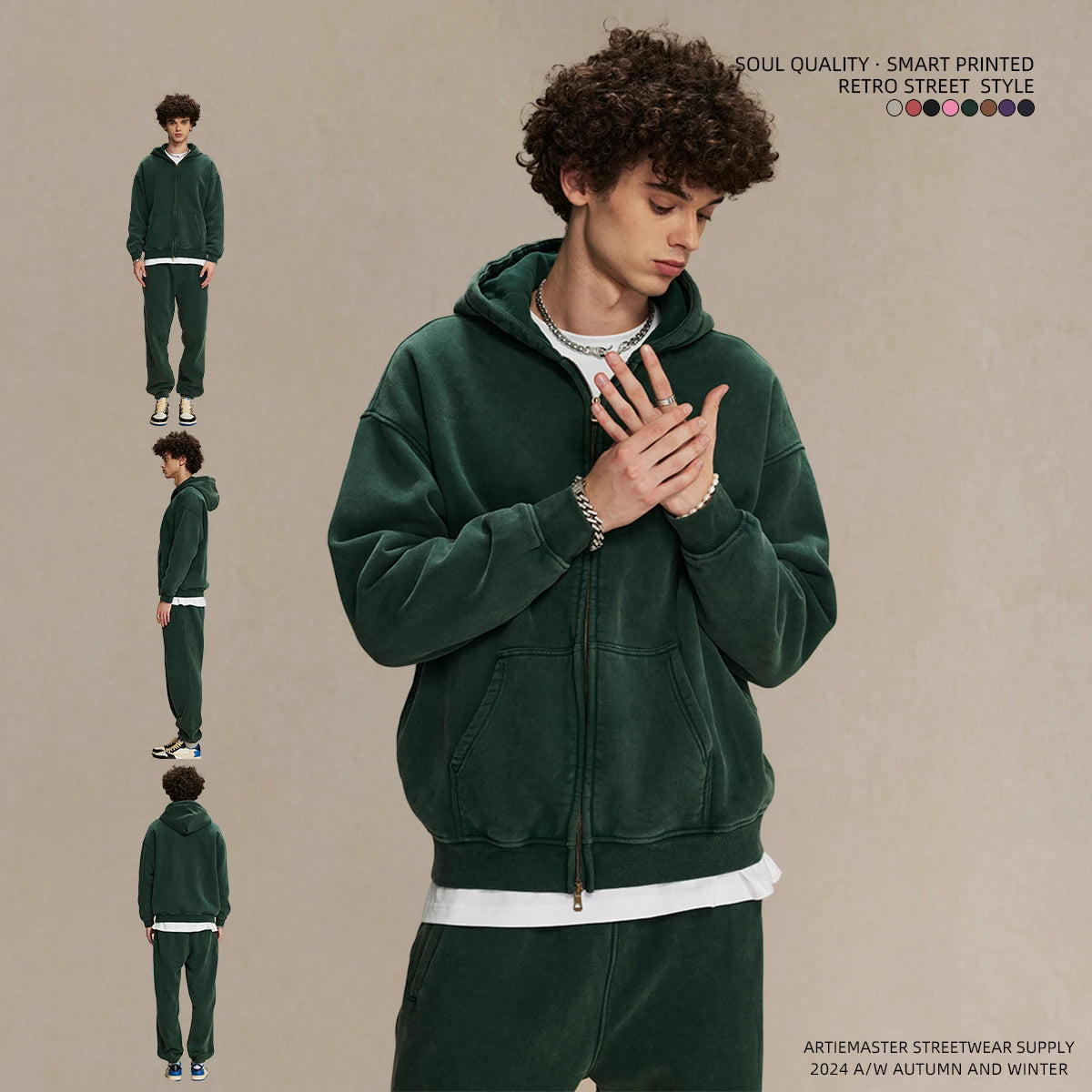 Men And Women: Autumn And Winter Zippered Hoodie