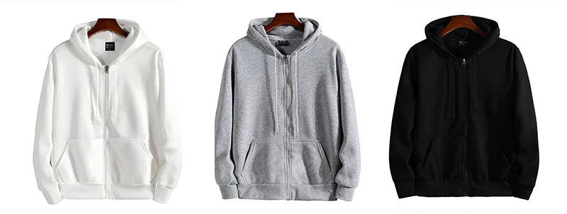 Men And Women: Autumn And Winter Zippered Hoodie