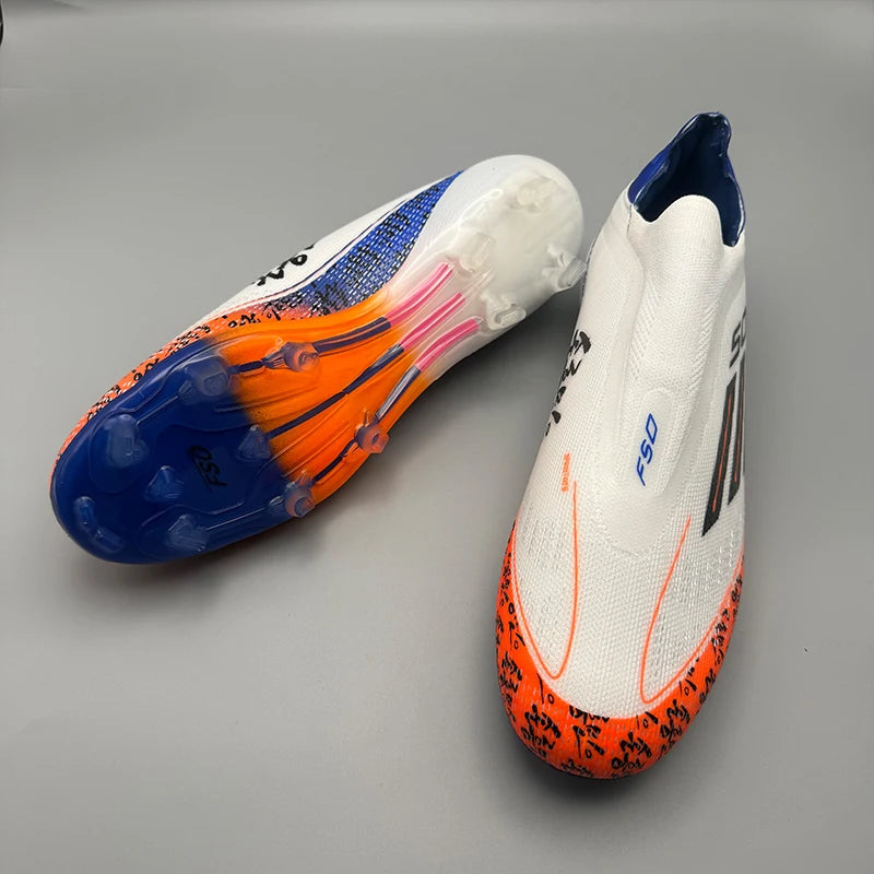 Mens Boys Professional Football Boots TF/FG Soccer Shoes High Ankle Kids Cleats Training Sport Sneakers Outdoor High-quality