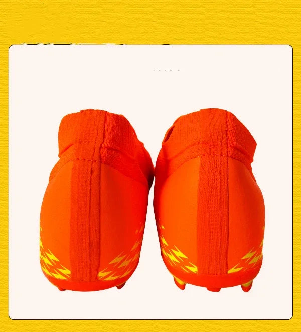 Men's football shoes with long spikes and anti slip turf for indoor training and sports. Five person football shoes for professi