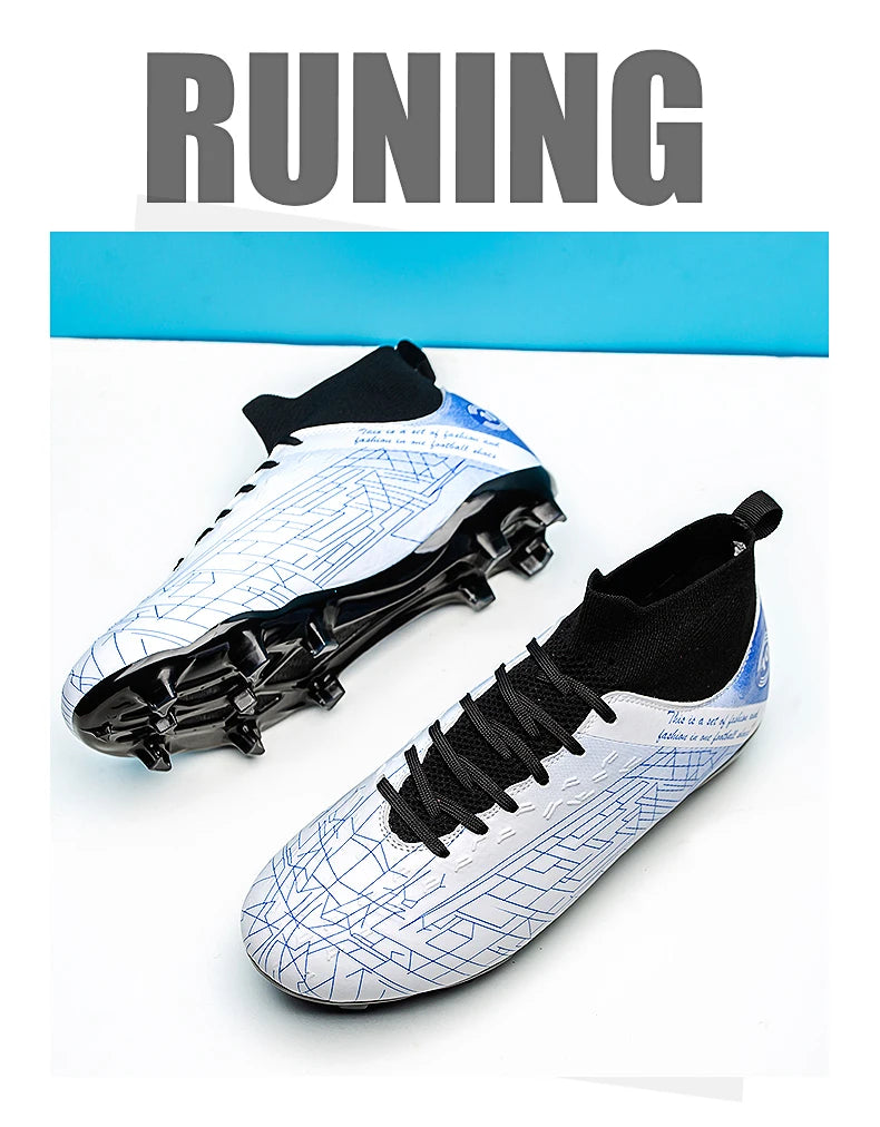 2025 Football Shoes New Men Soccer Shoes Outdoor Non-Slip Professional Football Boots High Ankle Training Shoes Drop Shipping Gr