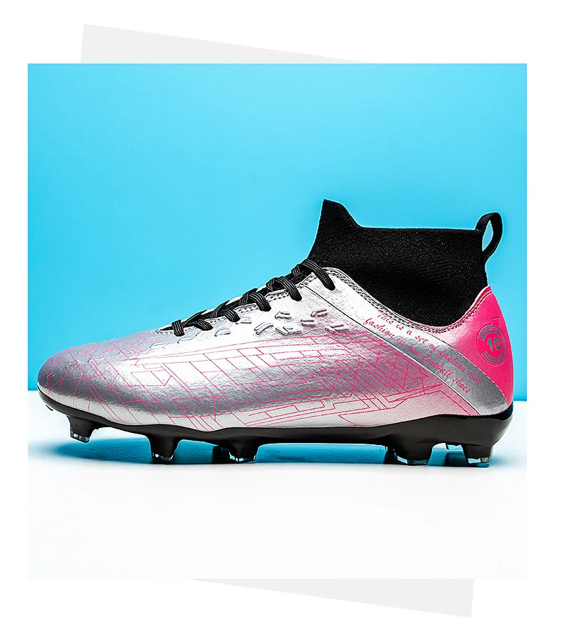 2025 Football Shoes New Men Soccer Shoes Outdoor Non-Slip Professional Football Boots High Ankle Training Shoes Drop Shipping Gr