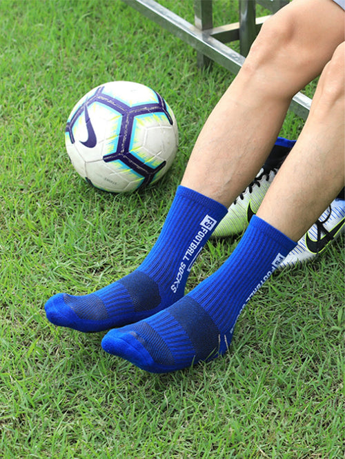 1 pair of professional football socks with shock-absorbing, anti slip, thick towel bottom, basketball socks, sports socks