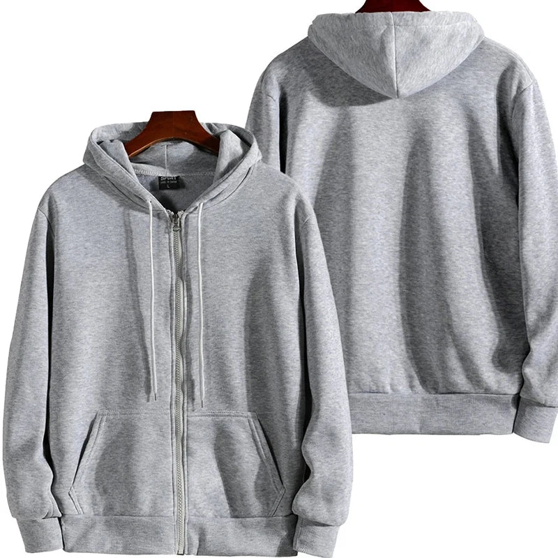 Men And Women: Autumn And Winter Zippered Hoodie