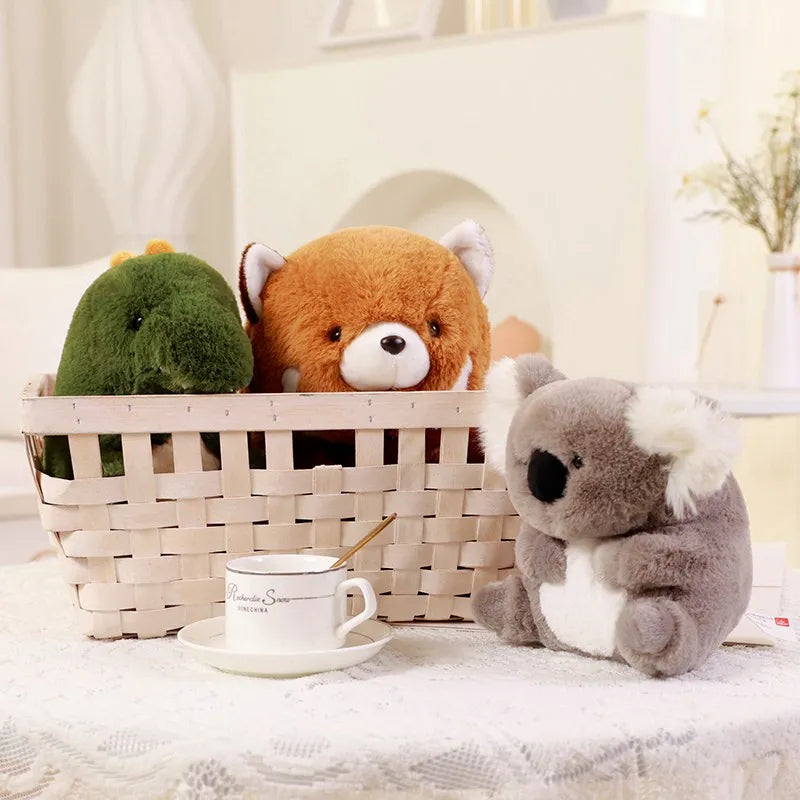 Super Soft Fluffy Hair Stuffed Animals Plushie Plush Raccoon Sloth Koala Hamster Alpaca Dinosaur Hug Toy Doll Birthday Gift