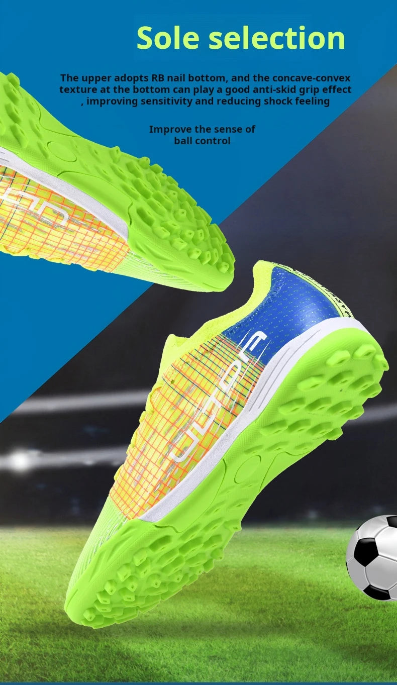 Professional Football Shoes for Athletes Seamless Craftsmanship High Top Soccer Shoes Training Shoes Broken Nails Sizes 34-44