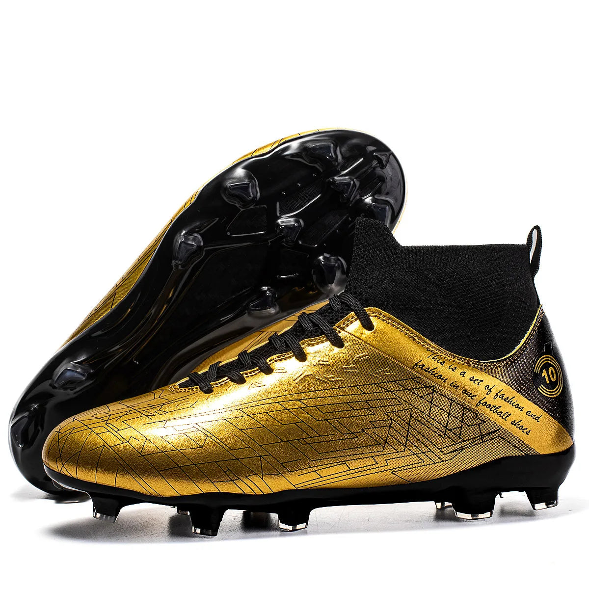 2025 Football Shoes New Men Soccer Shoes Outdoor Non-Slip Professional Football Boots High Ankle Training Shoes Drop Shipping Gr