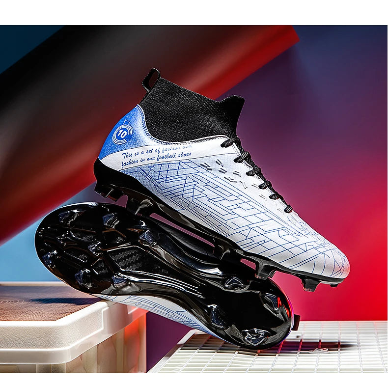 2025 Football Shoes New Men Soccer Shoes Outdoor Non-Slip Professional Football Boots High Ankle Training Shoes Drop Shipping Gr