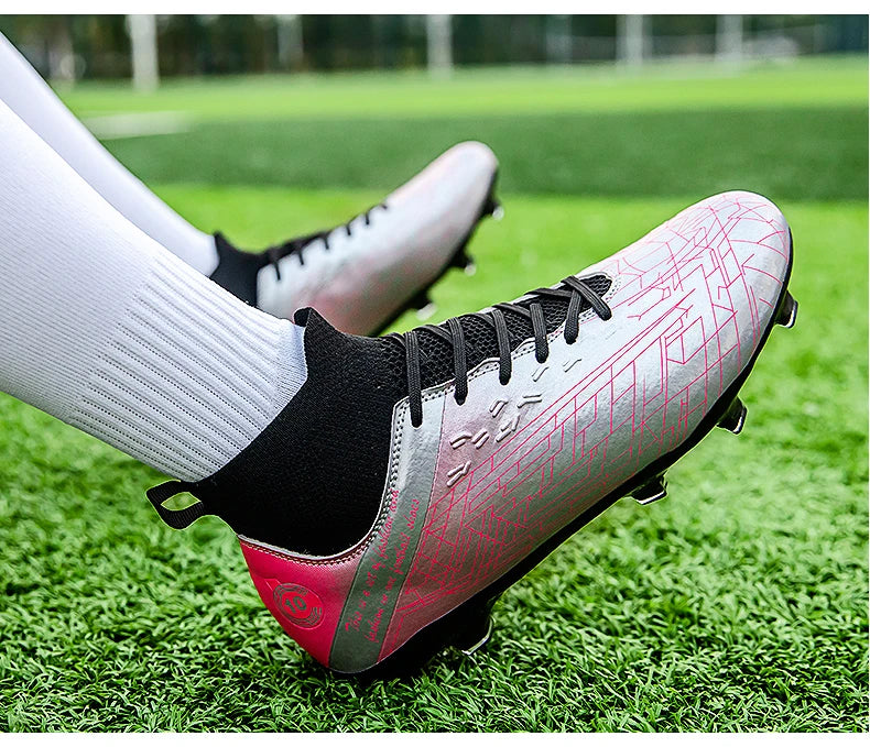 2025 Football Shoes New Men Soccer Shoes Outdoor Non-Slip Professional Football Boots High Ankle Training Shoes Drop Shipping Gr