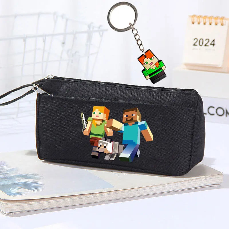 Steve, Alex and Dog Minecraft Pencil Case