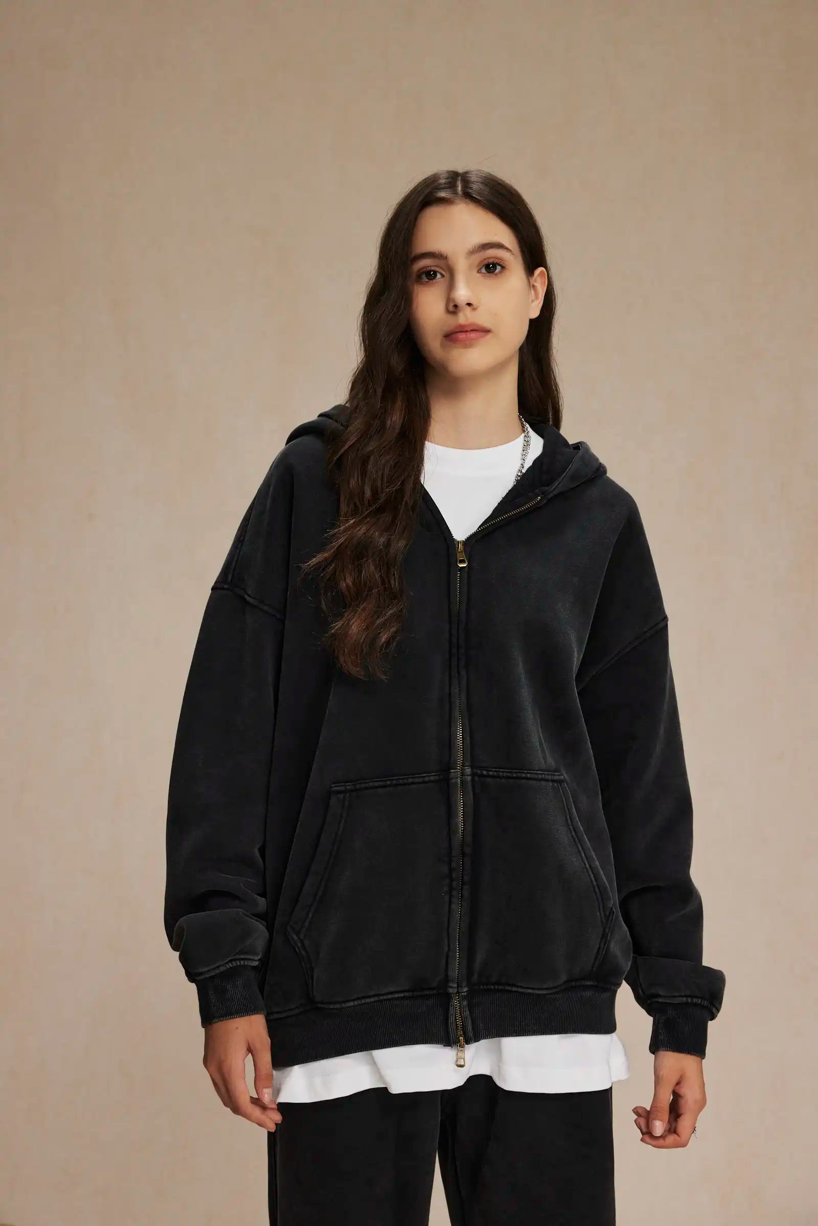 Men And Women: Autumn And Winter Zippered Hoodie