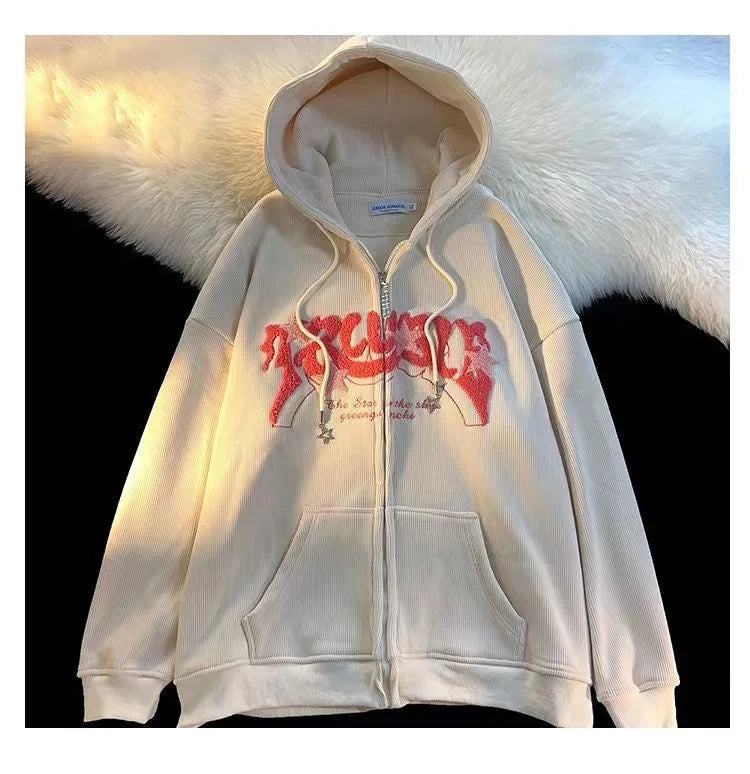 Women: Autumn And Women Zippered Hoodie