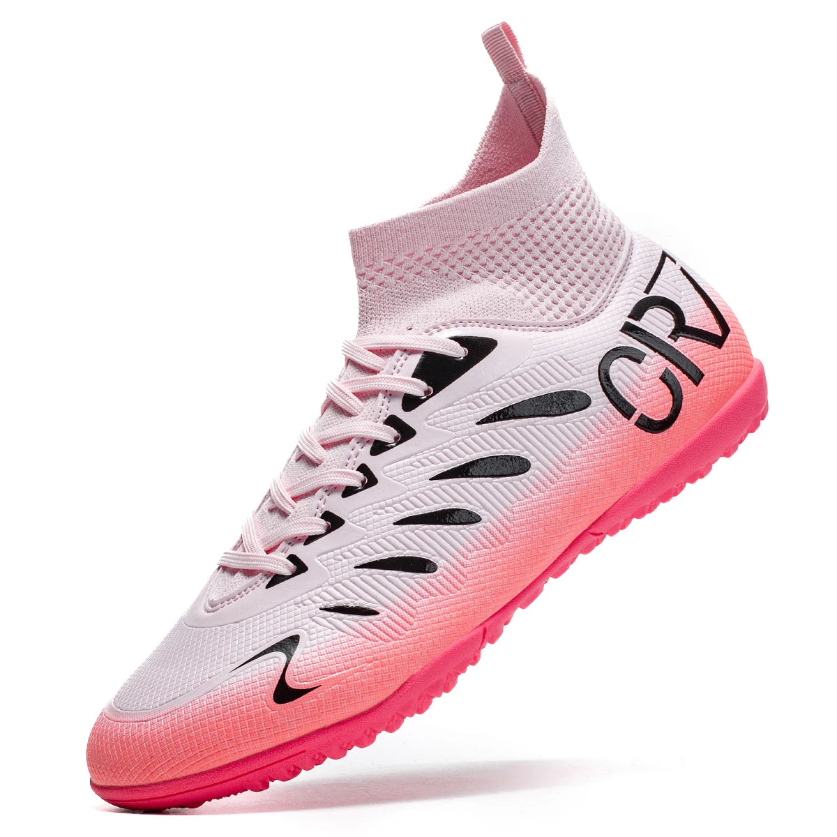 Football shoes with high top, professional competition.