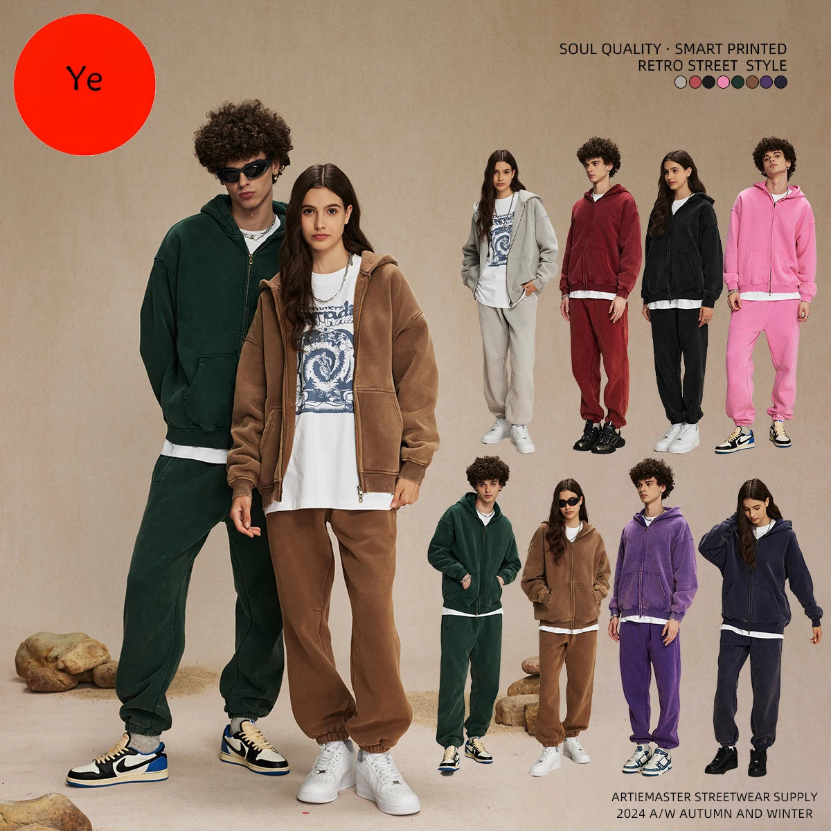 Men And Women: Autumn And Winter Zippered Hoodie