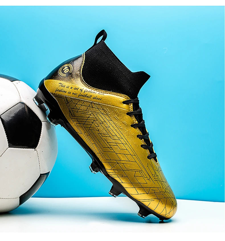 2025 Football Shoes New Men Soccer Shoes Outdoor Non-Slip Professional Football Boots High Ankle Training Shoes Drop Shipping Gr