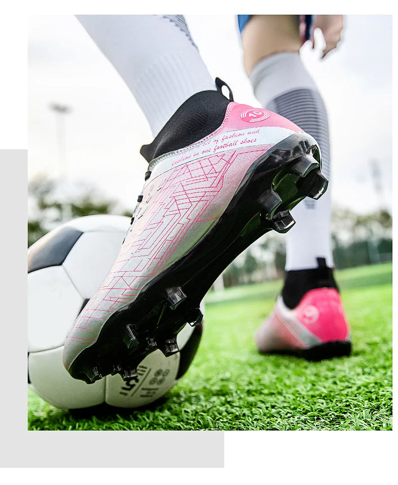 2025 Football Shoes New Men Soccer Shoes Outdoor Non-Slip Professional Football Boots High Ankle Training Shoes Drop Shipping Gr