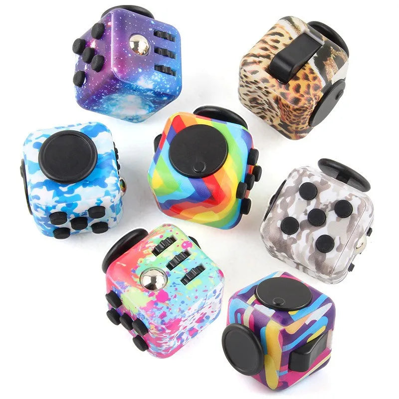 Creative Solid Color Fidget Dice handheld cube Release Stress Autism Anxiety Adult Kids Relief Anti-Stress finger children toys