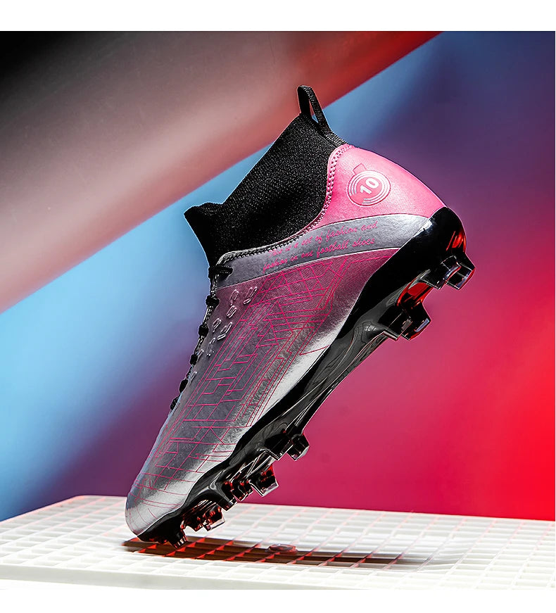 2025 Football Shoes New Men Soccer Shoes Outdoor Non-Slip Professional Football Boots High Ankle Training Shoes Drop Shipping Gr
