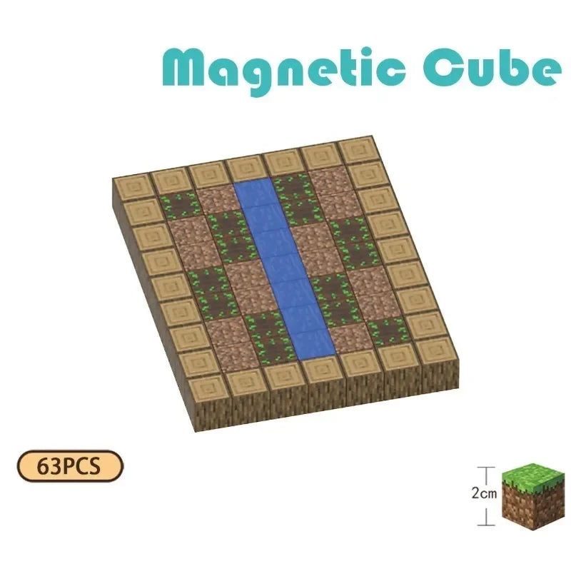 Farm Land Magnets Building Blocks