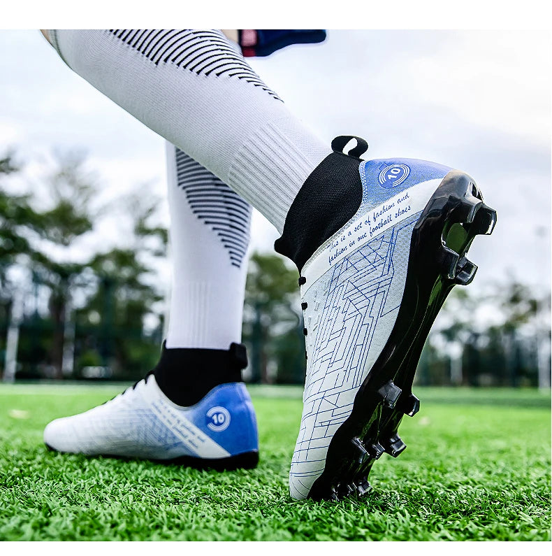 2025 Football Shoes New Men Soccer Shoes Outdoor Non-Slip Professional Football Boots High Ankle Training Shoes Drop Shipping Gr