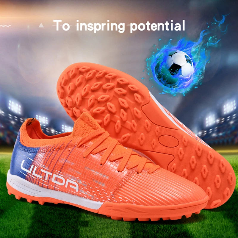 Professional Football Shoes for Athletes Seamless Craftsmanship High Top Soccer Shoes Training Shoes Broken Nails Sizes 34-44