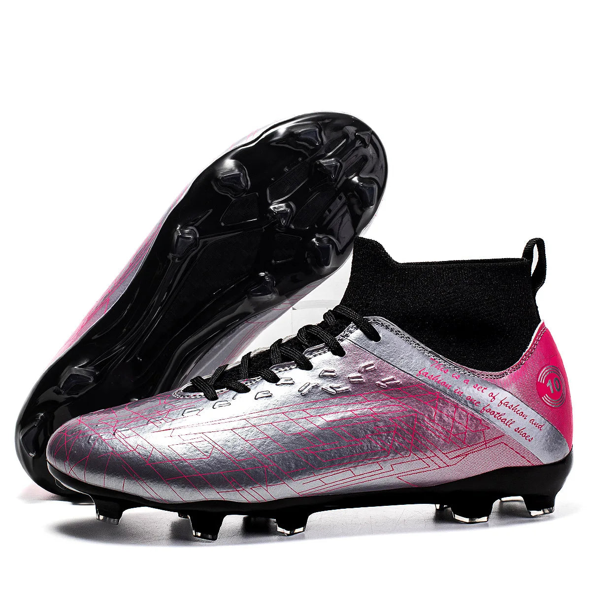 2025 Football Shoes New Men Soccer Shoes Outdoor Non-Slip Professional Football Boots High Ankle Training Shoes Drop Shipping Gr