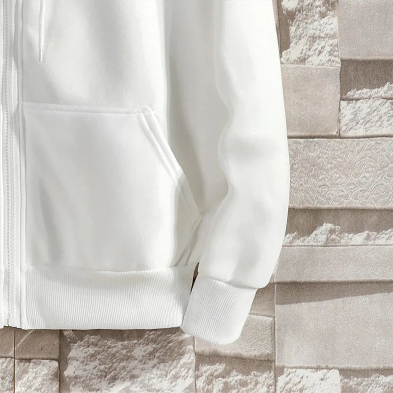Men And Women: Autumn And Winter Zippered Hoodie