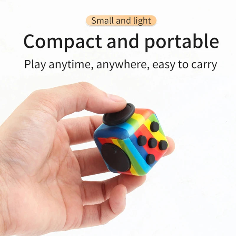 Creative Solid Color Fidget Dice handheld cube Release Stress Autism Anxiety Adult Kids Relief Anti-Stress finger children toys