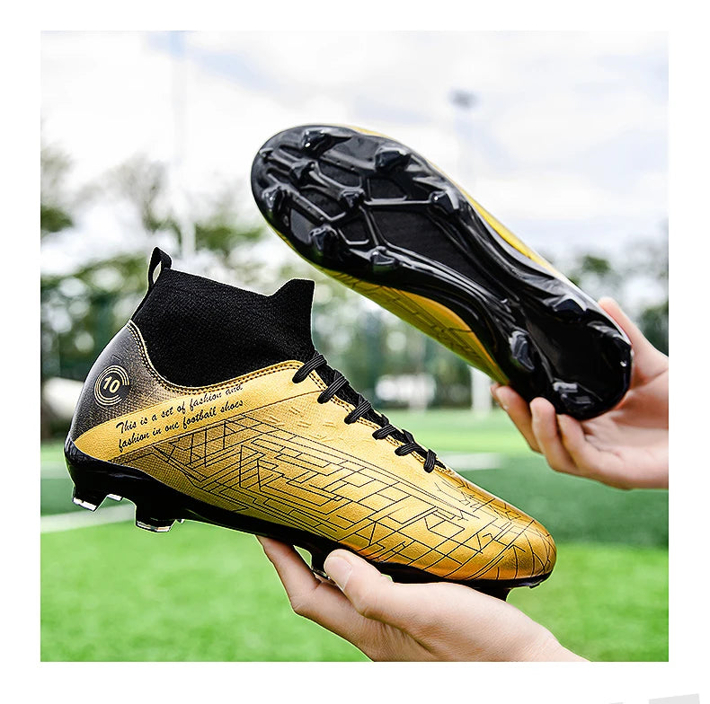 2025 Football Shoes New Men Soccer Shoes Outdoor Non-Slip Professional Football Boots High Ankle Training Shoes Drop Shipping Gr