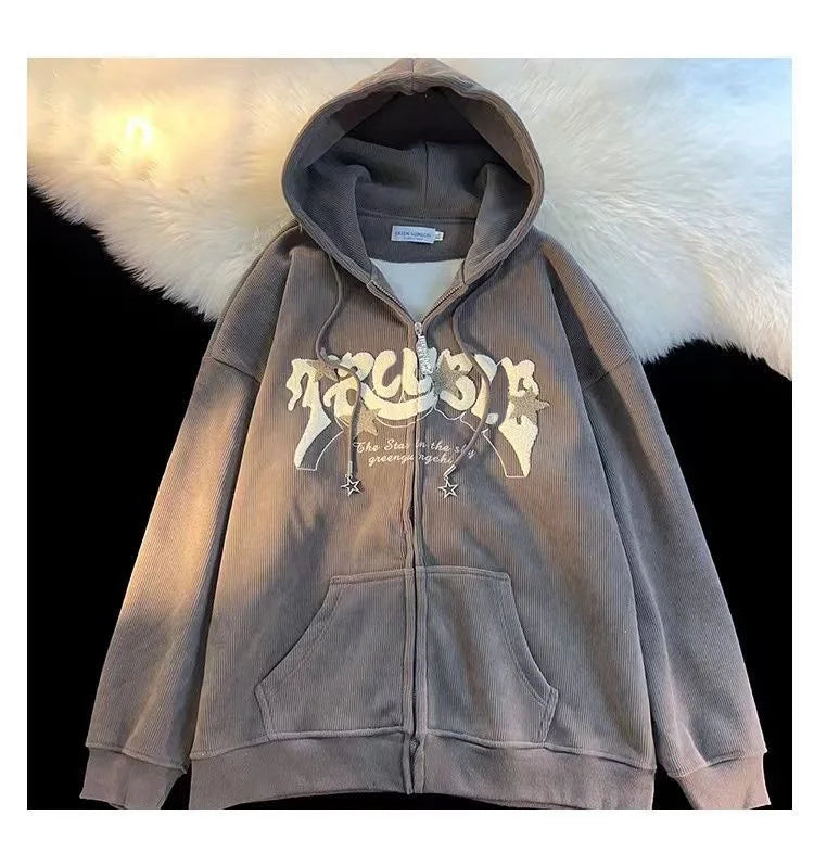 Women: Autumn And Women Zippered Hoodie