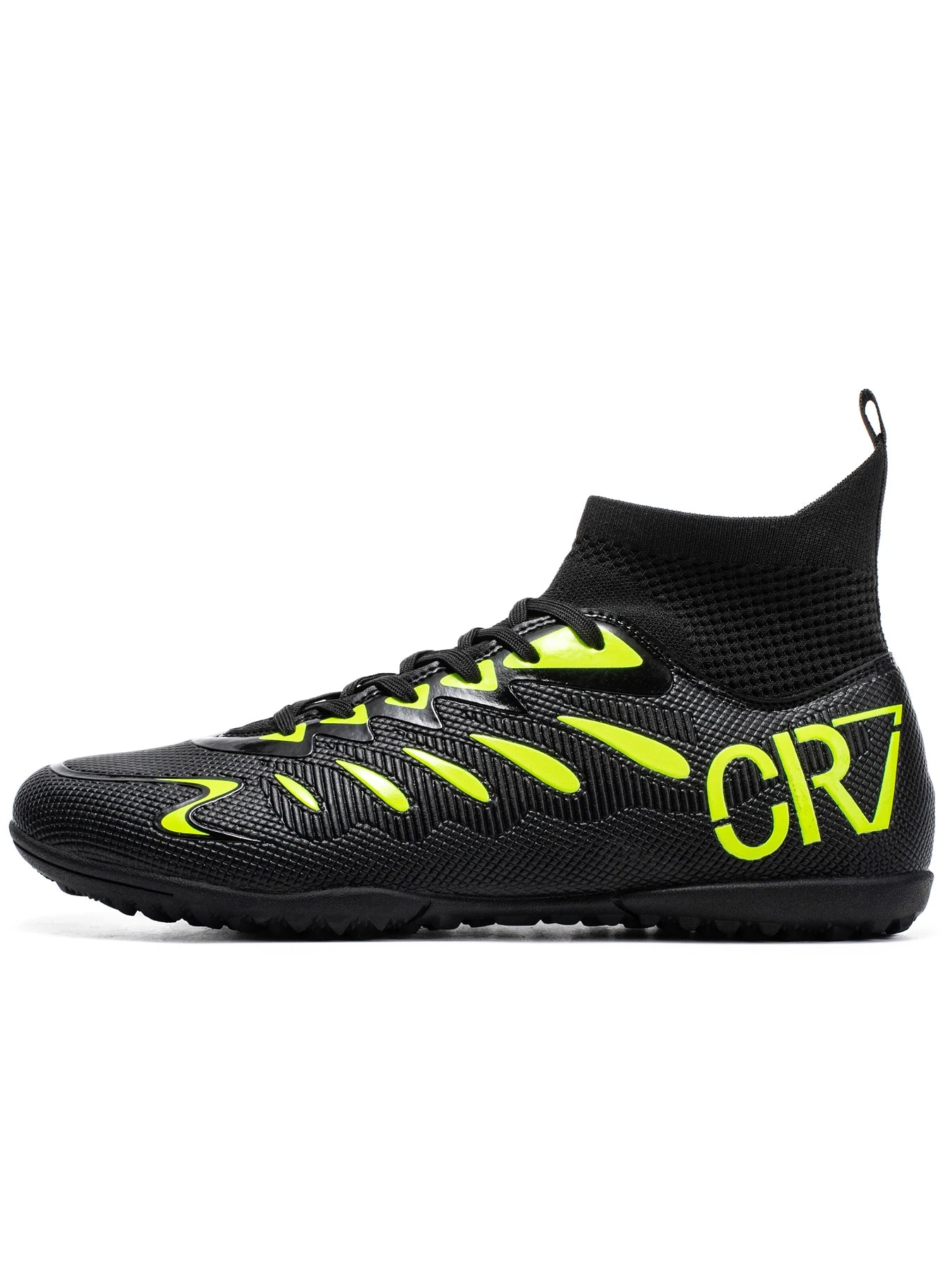 Football shoes with high top, professional competition.