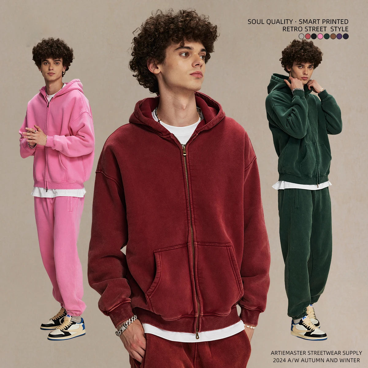 Men And Women: Autumn And Winter Zippered Hoodie