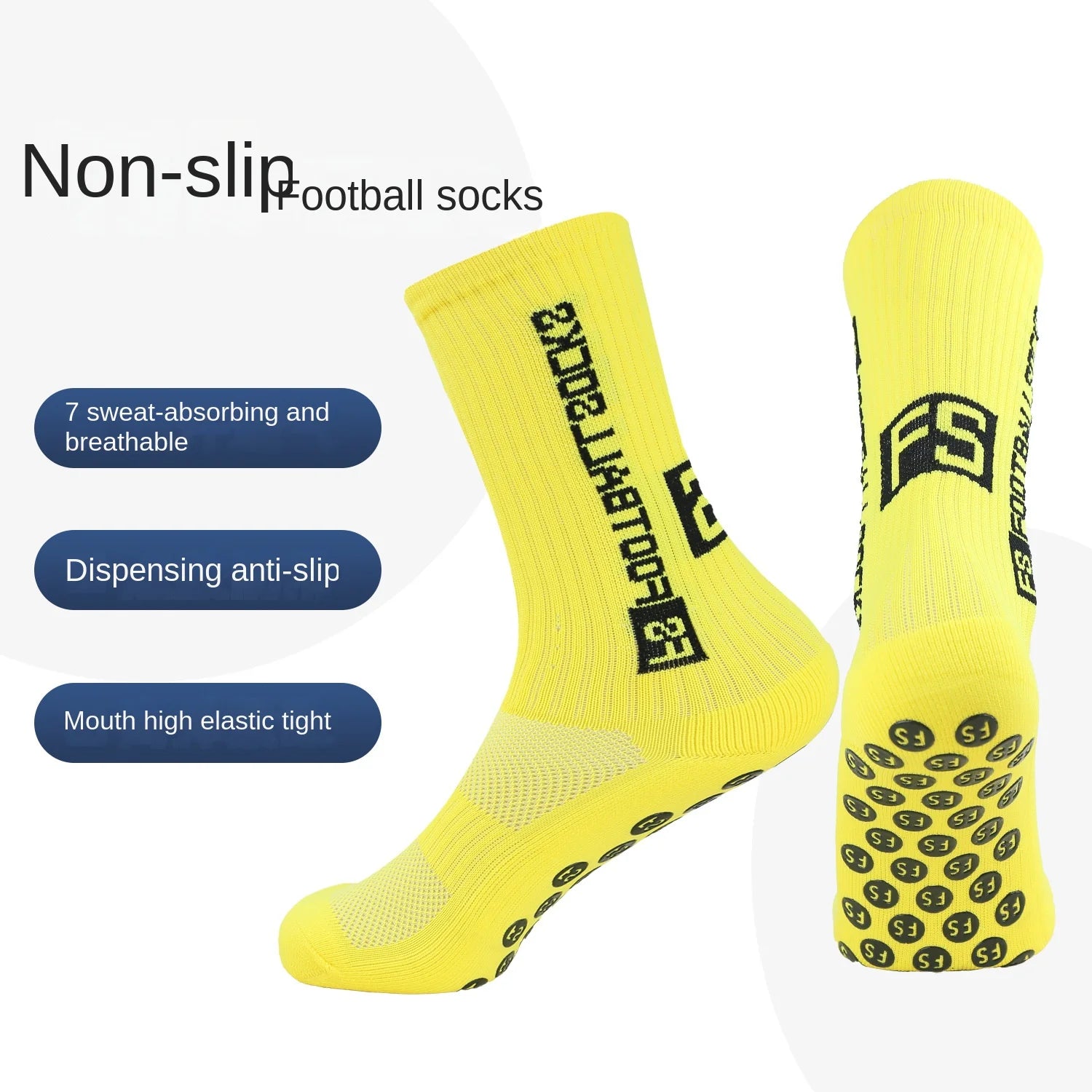 1 pair of professional football socks, sports socks.