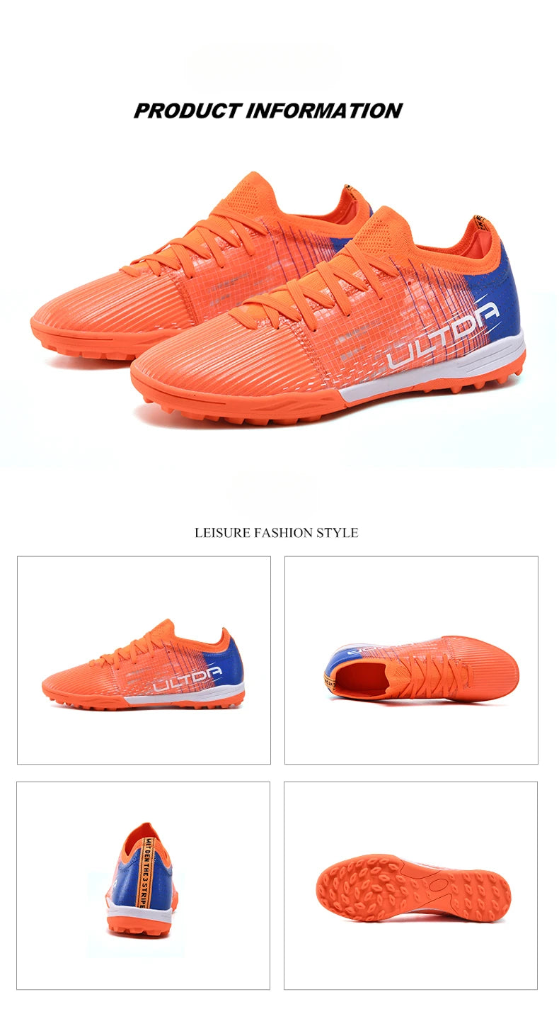 Professional Football Shoes for Athletes Seamless Craftsmanship High Top Soccer Shoes Training Shoes Broken Nails Sizes 34-44